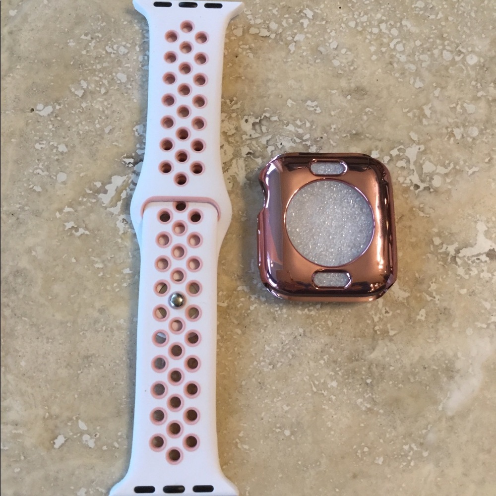 Chrome Case Cover + Sports Band for iWatch
